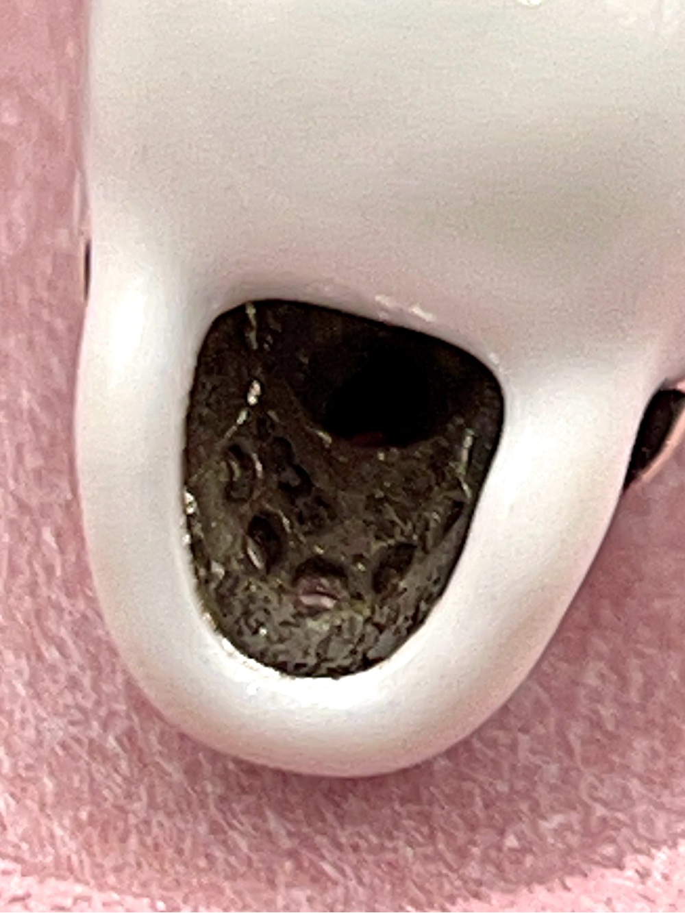 Pandora Glow In The Dark Skull Enamel Heart Eye Cubic Zirconia Charm - Picture 8 of 10